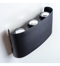 Applique in metallo nera LWL0002 tripla luce 6w 470 lumen 4000k luce naturale misura 150x75x42mm da parete IP65 da esterno Applique in metallo nera LWL0002 tripla luce 6w 470 lumen 4000k luce naturale misura 150x75x42mm da parete IP65 da esterno