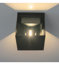 Applique in metallo nera LWL0007 6w 515 lumen 4000k luce naturale misura 100x100x100mm lampada da parete IP65 da esterno Applique in metallo nera LWL0007 6w 515 lumen 4000k luce naturale misura 100x100x100mm lampada da parete IP65 da esterno