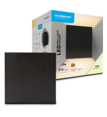Applique in metallo nera LWL0007 6w 515 lumen 4000k luce naturale misura 100x100x100mm lampada da parete IP65 da esterno Applique in metallo nera LWL0007 6w 515 lumen 4000k luce naturale misura 100x100x100mm lampada da parete IP65 da esterno