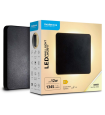 Applique in metallo nera LWL0017 12w 1345 lumen 4000k luce naturale misura 165x165x61mm lampada da parete IP65 da esterno Applique in metallo nera LWL0017 12w 1345 lumen 4000k luce naturale misura 165x165x61mm lampada da parete IP65 da esterno