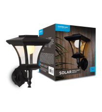 Lampada applique solare da parete WS129 led 15 lumen 2700K luce calda 220x210x345mm IP44 lampione con pannello incorporato Lampada applique solare da parete WS129 led 15 lumen 2700K luce calda 220x210x345mm IP44 lampione con pannello incorporato
