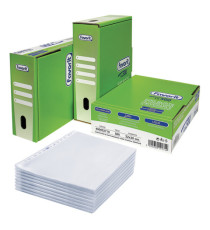 Buste forate La 500 - Linear - liscio - 22 x 30 cm - trasparente - Favorit - conf. 500 pezzi