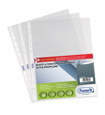Buste forate Special PP - Superior - liscia - 22 x 30 cm - trasparente - Favorit - conf. 50 pezzi