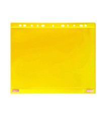 Buste forate - per supporti magnetici ad anelli - A4 - giallo - Djois - conf. 5 pezzi