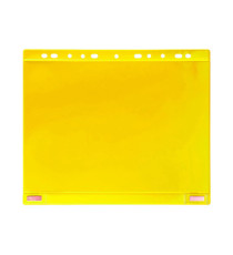Buste forate - per supporti magnetici ad anelli - A4 - giallo - Djois - conf. 5 pezzi