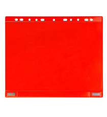 Buste forate - per supporti magnetici ad anelli - A4 - rosso - Djois - conf. 5 pezzi