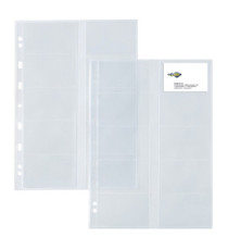 Buste forate Atla Card - porta biglietti da visita - 20 spazi - PPL - 21 x 29,7 cm - trasparente - Sei Rota - conf. 10 p