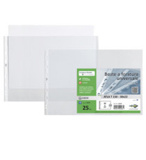 Buste forate Atla T - pesante - liscio - 30 x 22 cm (album) - trasparente - Sei Rota - conf. 25 pezzi