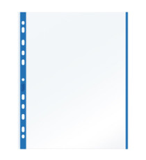 Buste forate con banda colorata - Linear - buccia - 21 x 29,7 cm - blu - Favorit - conf. 10 pezzi Buste forate con banda colorata - Linear - buccia - 21 x 29,7 cm - blu - Favorit - conf. 10 pezzi