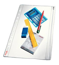 Buste forate con zip - PVC - 19x30 cm - Esselte - conf. 5 pezzi
