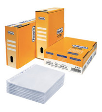 Buste forate La 500 - Linear - buccia - 22 x 30 cm - trasparente - Favorit - conf. 500 pezzi