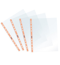 Buste forate Pastel - c/ banda - liscia -.22 x 30 cm - arancio - Favorit - conf. 25 pezzi Buste forate Pastel - c/ banda - liscia -.22 x 30 cm - arancio - Favorit - conf. 25 pezzi