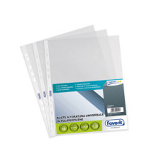 Buste forate Special PP - Superior - liscio - 21 x 29,7 cm - trasparente - Favorit - conf. 50 pezzi