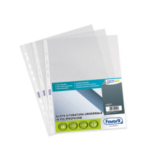 Buste forate Special PP - Superior - liscio - 21 x 29,7 cm - trasparente - Favorit - conf. 50 pezzi