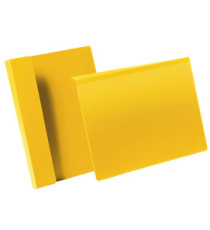 Buste identificative - con aletta pieghevole -  A4 orizzontale - giallo - Durable - conf. 50 pezzi