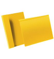 Buste identificative - con aletta pieghevole -  A4 orizzontale - giallo - Durable - conf. 50 pezzi