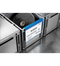 Buste identificative - con aletta pieghevole - A4 orizzontale - blu - Durable - conf. 50 pezzi