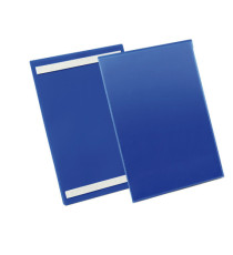 Buste identificative - con bande adesive - A4 verticale - blu - Durable - conf. 50 pezzi
