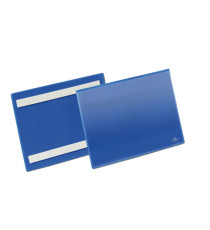 Buste identificative - con bande adesive - A5 orizzontale - blu - Durable - conf. 50 pezzi Buste identificative - con bande adesive - A5 orizzontale - blu - Durable - conf. 50 pezzi
