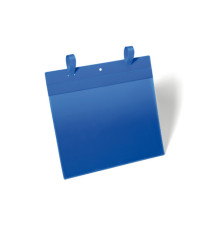 Buste identificative - con fascette di aggancio - A4 orizzontale - blu - Durable - conf. 50 pezzi
