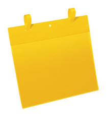 Buste identificative - con fascette di aggancio - A4 orizzontale - giallo - Durable - conf. 50 pezzi Buste identificative - con fascette di aggancio - A4 orizzontale - giallo - Durable - conf. 50 pezzi