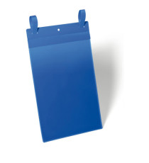 Buste identificative - con fascette di aggancio - A4 verticale - blu - Durable - conf. 50 pezzi