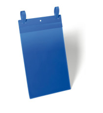 Buste identificative - con fascette di aggancio - A4 verticale - blu - Durable - conf. 50 pezzi