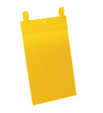 Buste identificative - con fascette di aggancio - A4 verticale - giallo - Durable - conf. 50 pezzi