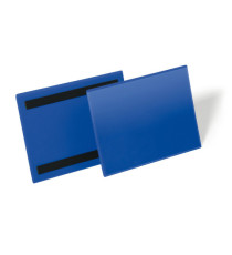 Buste identificative magnetiche - A5 orizzontale - blu - Durable - conf. 50 pezzi Buste identificative magnetiche - A5 orizzontale - blu - Durable - conf. 50 pezzi