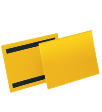 Buste identificative magnetiche - A5 orizzontale - giallo - Durable - conf. 50 pezzi
