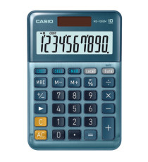 Calcolatrice da tavolo MS-100EM - 10 cifre - blu - Casio