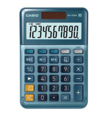 Calcolatrice da tavolo MS-100EM - 10 cifre - blu - Casio Calcolatrice da tavolo MS-100EM - 10 cifre - blu - Casio