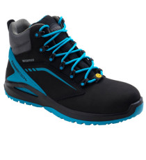 Calzatura di sicurezza Streif High - S3 - numero 43 - nero/azzurro ottanio - Rossini Calzatura di sicurezza Streif High - S3 - numero 43 - nero/azzurro ottanio - Rossini