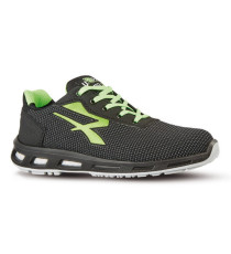Calzatura di sicurezza Strong S3 - pelle idrorepellente - numero 44 - grigio/verde scuro - U-Power Calzatura di sicurezza Strong S3 - pelle idrorepellente - numero 44 - grigio/verde scuro - U-Power