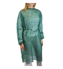 Camice monouso Visitor 18 - taglia unica - PLP - verde scuro - Worker