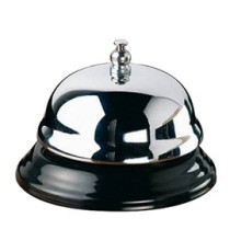 Campanello reception - diametro 10 cm - argento/nero - Leone Campanello reception - diametro 10 cm - argento/nero - Leone