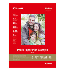 Canon - Carta fotografica Plus Glossy II PP-201 - A3 - 20 Fogli - 2311B020 Canon - Carta fotografica Plus Glossy II PP-201 - A3 - 20 Fogli - 2311B020