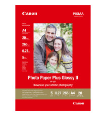 Canon - Carta fotografica Plus Glossy II PP-201 - A4 - 20 Fogli - 2311B019 Canon - Carta fotografica Plus Glossy II PP-201 - A4 - 20 Fogli - 2311B019