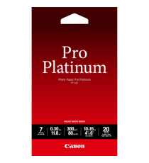 Canon - Carta fotografica PT-101 Pro Platinum - 4 x 6  - 20 Fogli - 2768B013 Canon - Carta fotografica PT-101 Pro Platinum - 4 x 6  - 20 Fogli - 2768B013