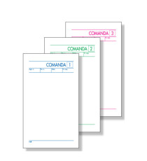 Blocco comande - 25 fogli - 3 copie autoricalcanti - 10 x 17cm - BM Blocco comande - 25 fogli - 3 copie autoricalcanti - 10 x 17cm - BM