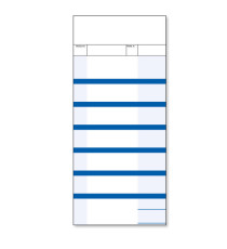 Blocco comande a 7 tagliandi - 10 x 22cm - 25x2cm - 25 fogli x 2 copie ricalcanti - BM Blocco comande a 7 tagliandi - 10 x 22cm - 25x2cm - 25 fogli x 2 copie ricalcanti - BM