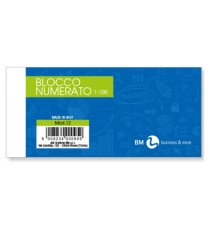 Blocco numerato (1/100) - colori assortiti - 13 x 6 cm - BM