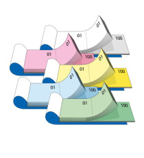 Blocco numerato (1/100) - colori assortiti - 13 x 6 cm - BM