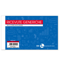 Blocco ricevute generiche - 2 copie autoricalcanti - 10 x 17cm - 50 fogli - BM Blocco ricevute generiche - 2 copie autoricalcanti - 10 x 17cm - 50 fogli - BM