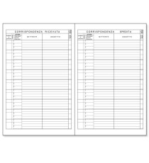 Registro protocollo lettere ricevute/spedite - uso mano - 21 x 31cm - 100 fogli - BM