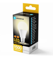LAMPADINA LED A60 15W ATTACCO E27 1500 LUMEN COLOR BOX 3000K LUCE CALDA MISURA D60H119mm EQUIVALE 99W INCANDESCENZA LAMPADINA LED A60 15W ATTACCO E27 1500 LUMEN COLOR BOX 3000K LUCE CALDA MISURA D60H119mm EQUIVALE 99W INCANDESCENZA