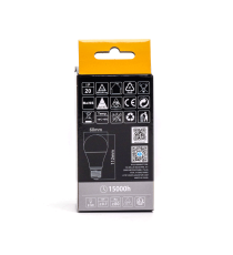 LAMPADINA LED A60 12W ATTACCO E27 1170 LUMEN COLOR BOX 3000K LUCE CALDA MISURA D60H109mm EQUIVALE 81W INCANDESCENZA