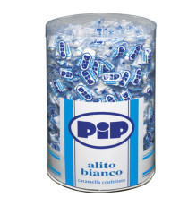 Caramelle confettate Pip - alito bianco - barattolo 800 pezzi Caramelle confettate Pip - alito bianco - barattolo 800 pezzi