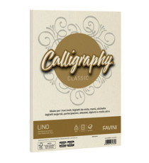 Carta Calligraphy Lino - A4 - 120 gr - avorio 02 - Favini - conf. 50 fogli Carta Calligraphy Lino - A4 - 120 gr - avorio 02 - Favini - conf. 50 fogli