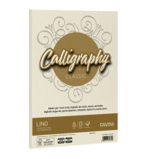 Carta Calligraphy Lino - A4 - 120 gr - avorio 02 - Favini - conf. 50 fogli Carta Calligraphy Lino - A4 - 120 gr - avorio 02 - Favini - conf. 50 fogli